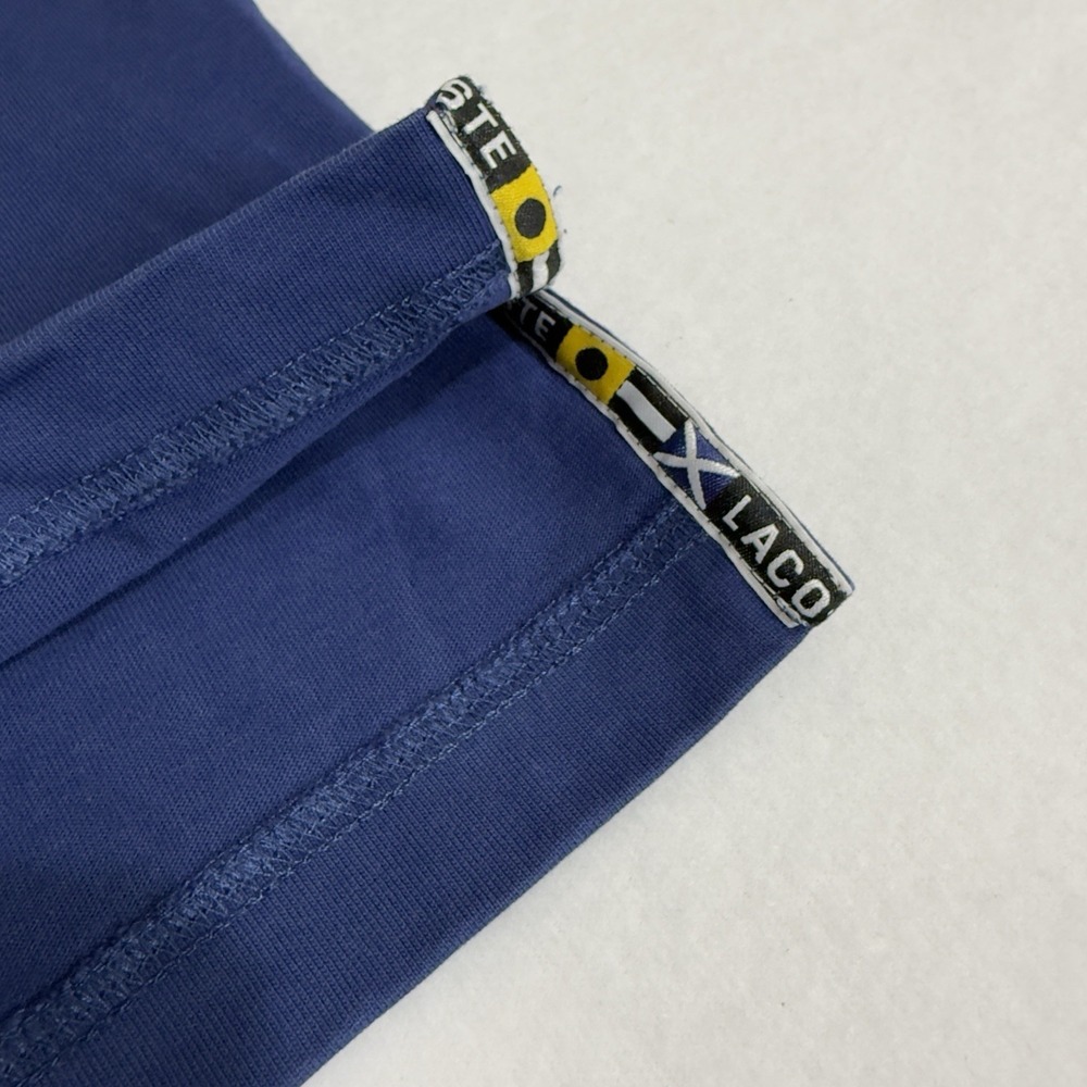 Lacoste Sailing Gear Long Sleeve Rugby Polo Shirt Blue Nautical Streetwear Large - Picture 10 of 15